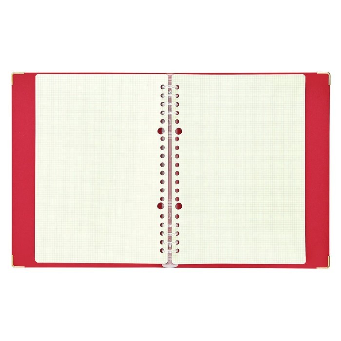 

KLEID 2 mm Grid Loose Leaf Binder Original Jepang berbahan premium - Red