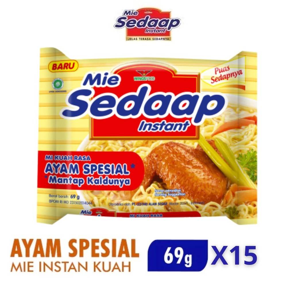 

Sedaap Mie Instan Kuah Ayam Spesial 69g x15