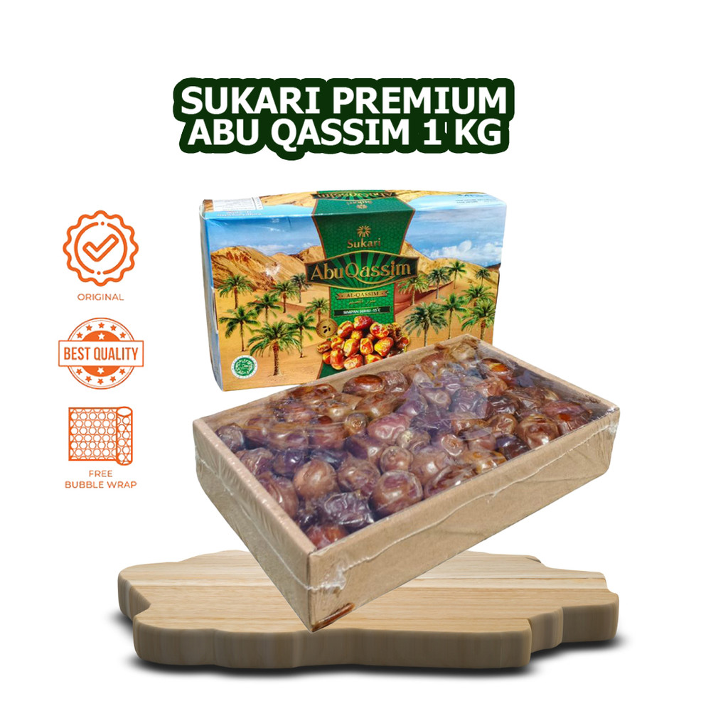 

KURMA SUKARI ABU QASSIM PREMIUM KEMASAN 1KG LUXURY KING DATES
