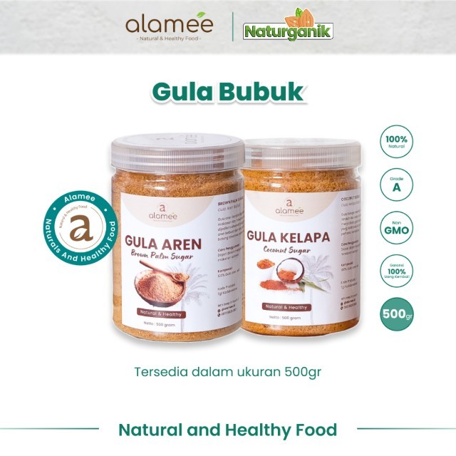 

alamee gula bubuk murni 500 gram gula aren gula kelapa alami murni tanpa bahan tambahan Naturganik
