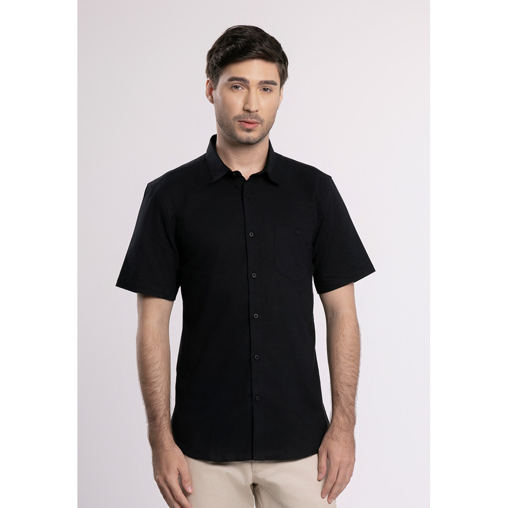 MOC - Kemeja Lengan Pendek Oxyge - Black