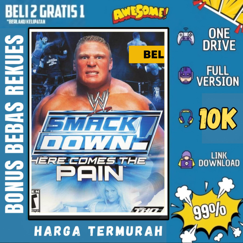 WWE SMACKDOWN HERE COMES THE PAIN - GAME PC - GAME LAPTOP - PC GAMES - BELI 2 GRATIS 1 - ORIGINAL WI