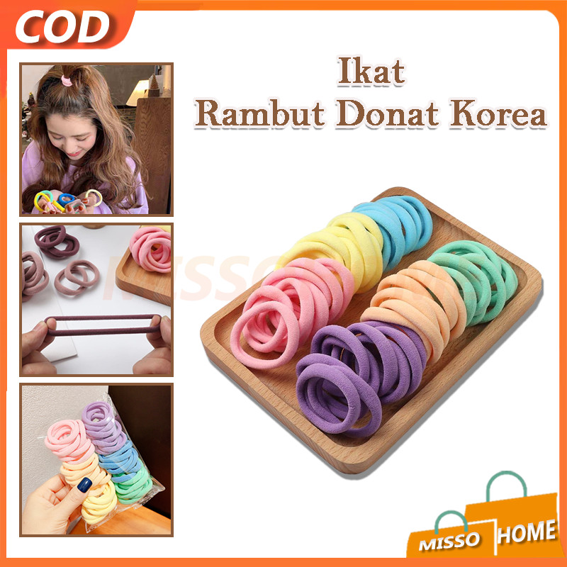Ikat Rambut Donat Korea /Rambut  Wanita Donat / Donat Towel Ring / Ikat Rambut Wanita Ikat Karet Ram