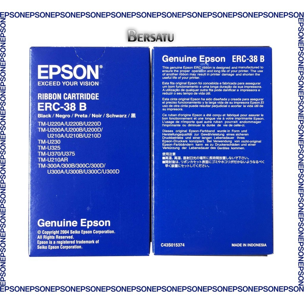 ERC 38 Ribbon Epson Cartridge Original Printer TMU-220 / 230 / 300 / 370 / 375 BIXOLON IMPACT RIBBON