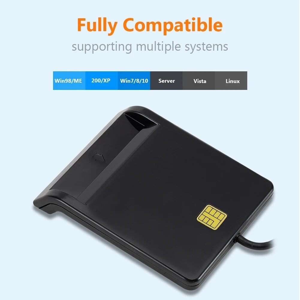 USB Smart Card Reader DNIE ATM CAC IC ID Bank Card SIM Card Cloner Connector High Quality Card Reade