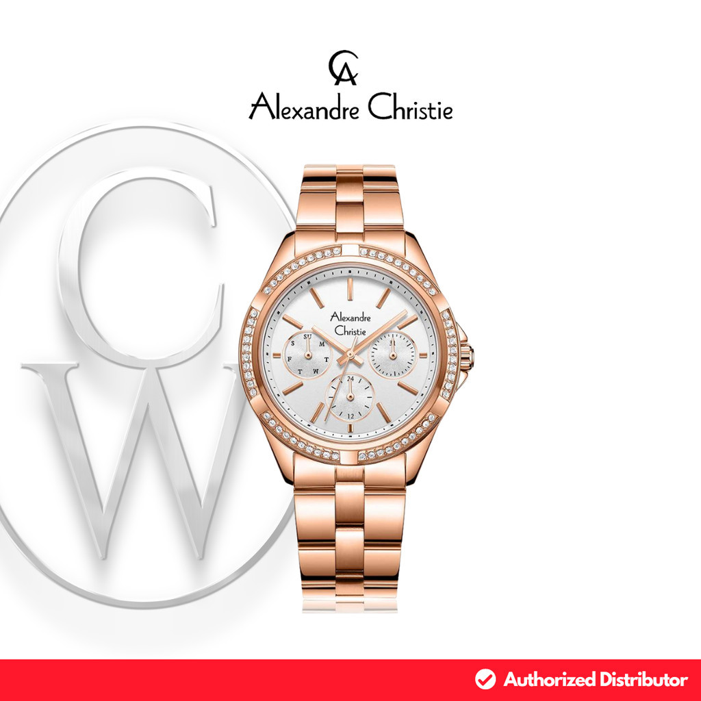 Jam Tangan Wanita Alexandre Christie AC 2947 BFBRGSL Rantai Casual