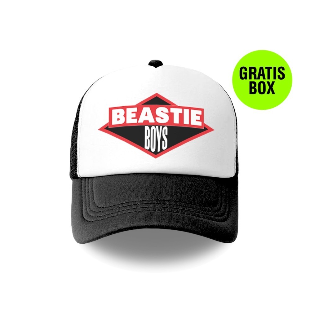 Topi Cowok Jaring New York Hip Hop Band R&B Trucker Hat Snapback Caps Sablon Custom Satuan Aksesorie