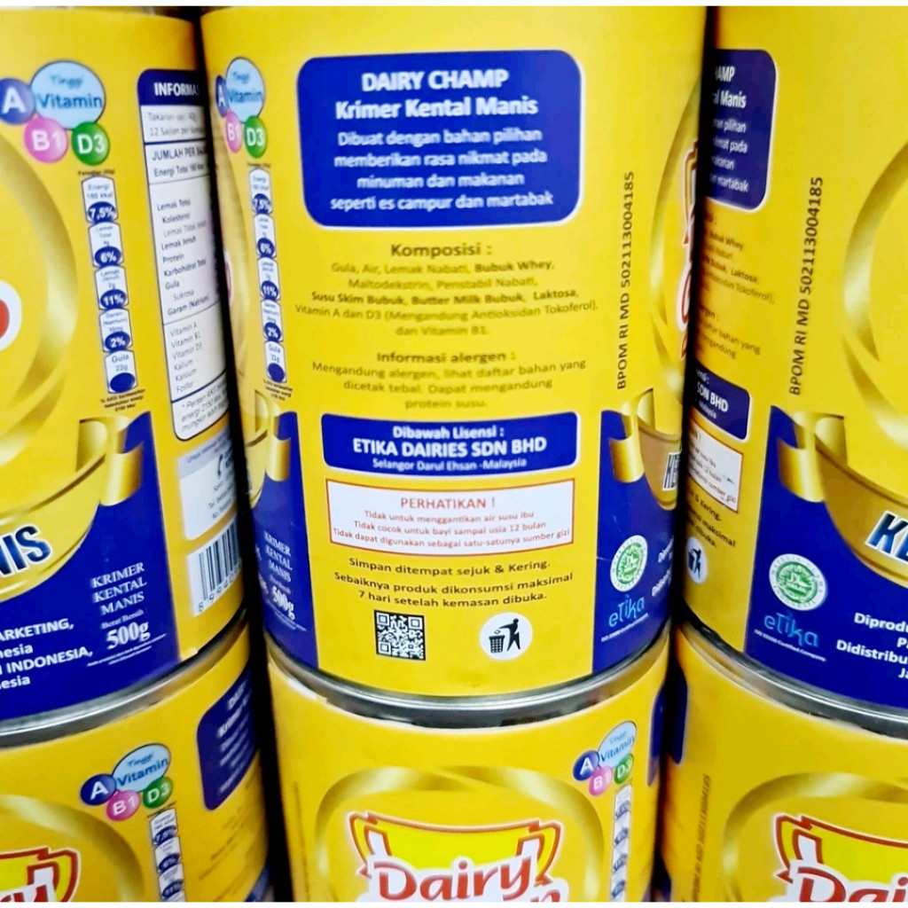 

Dairy Champ 480gr susu krimer Kental Manis