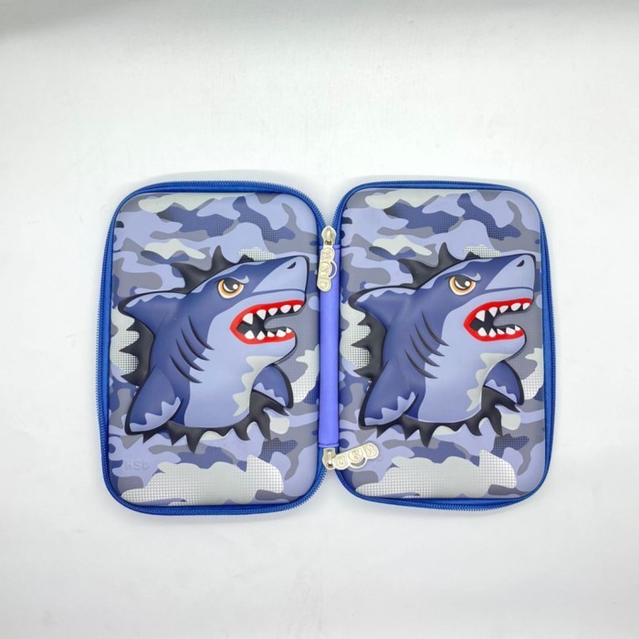 

[Ready] Tempat Pensil Kotak Hardcase Smiggle Karakter Anak 3D / Timbul 2 Sisi - Hiu
