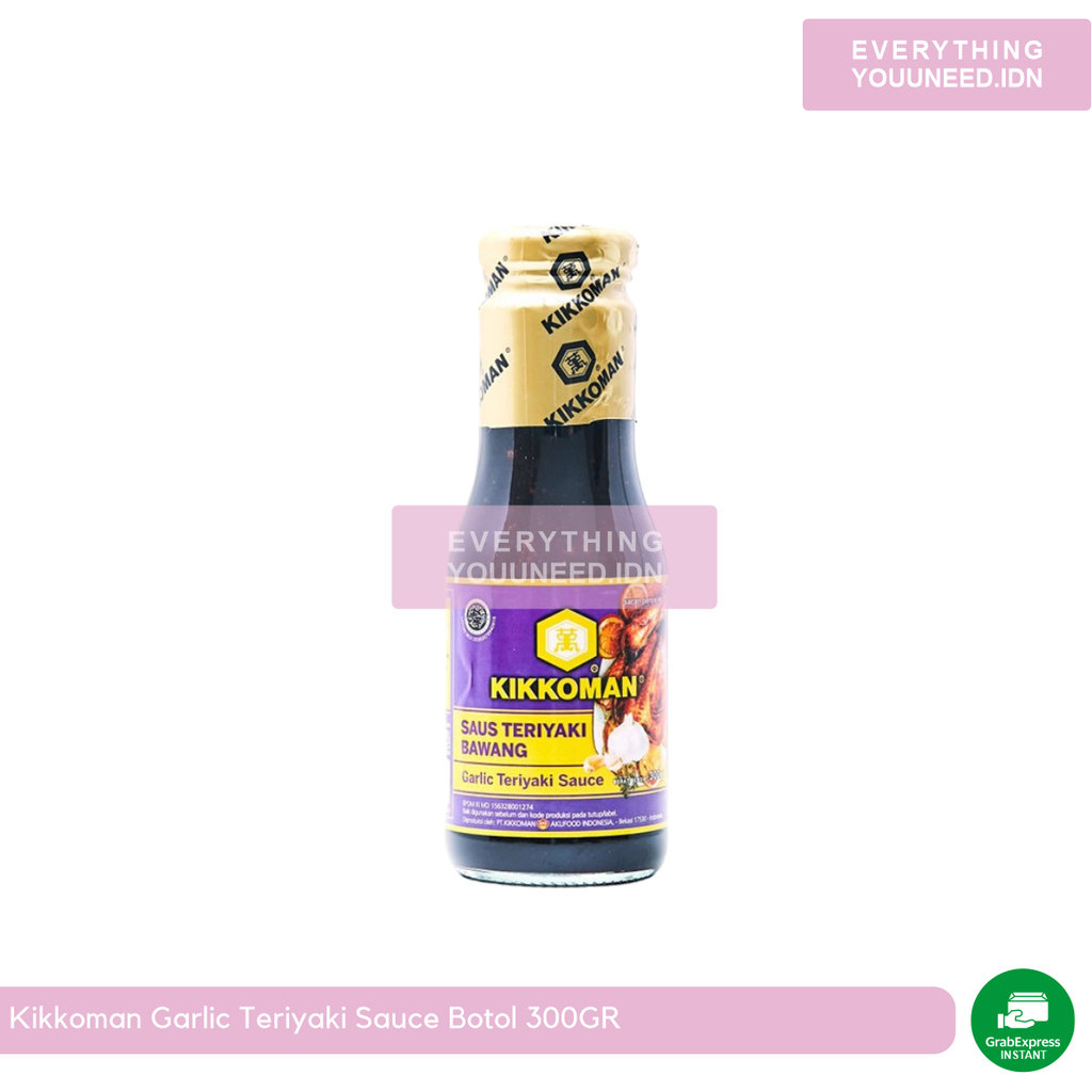 

Kikkoman Garlic Teriyaki Sauce Saus Teriyaki Bawang Halal Botol 300GR