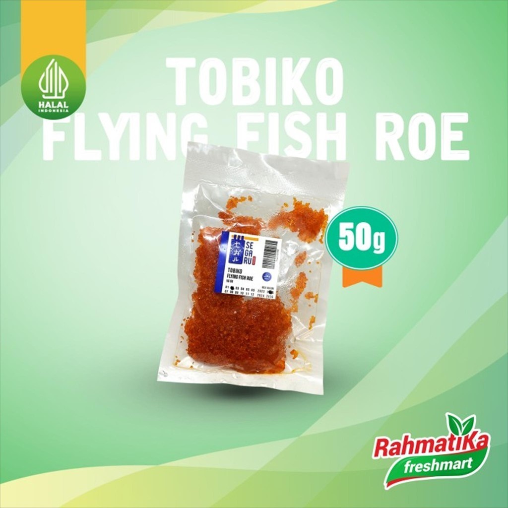 

Tobiko Orange Flying Fish Roe / Telur Ikan Sushi Halal 50 gram