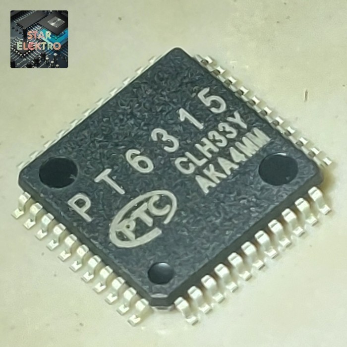 PT6315 QFP-44 SMD IC VFD Neon Driver Display 7 Segment PT 6315