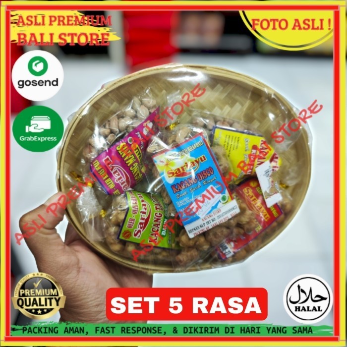 

SET 5 OLEH OLEH MAKANAN CEMILAN CAMILAN SNACK KULINER KHAS ASLI ORI ORIGINAL BALI KACANG DISCO