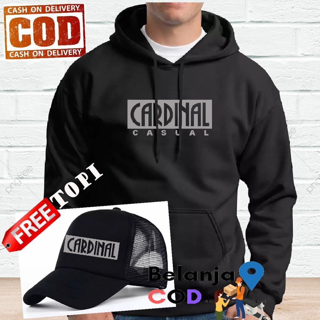 Plus Topi Hoodie Cardinal Blok Casual Besar Sablon Silver Sweater Keren Pria Wanita Dewasa Terbaru