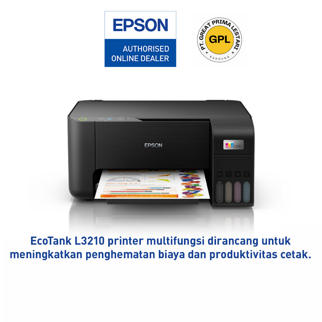 promo puncak Printer Epson L3210 L 3210 L-3210 Print Scan Copy - Epson EcoTank L3210 A4 All-in-One Ink Tank Printer