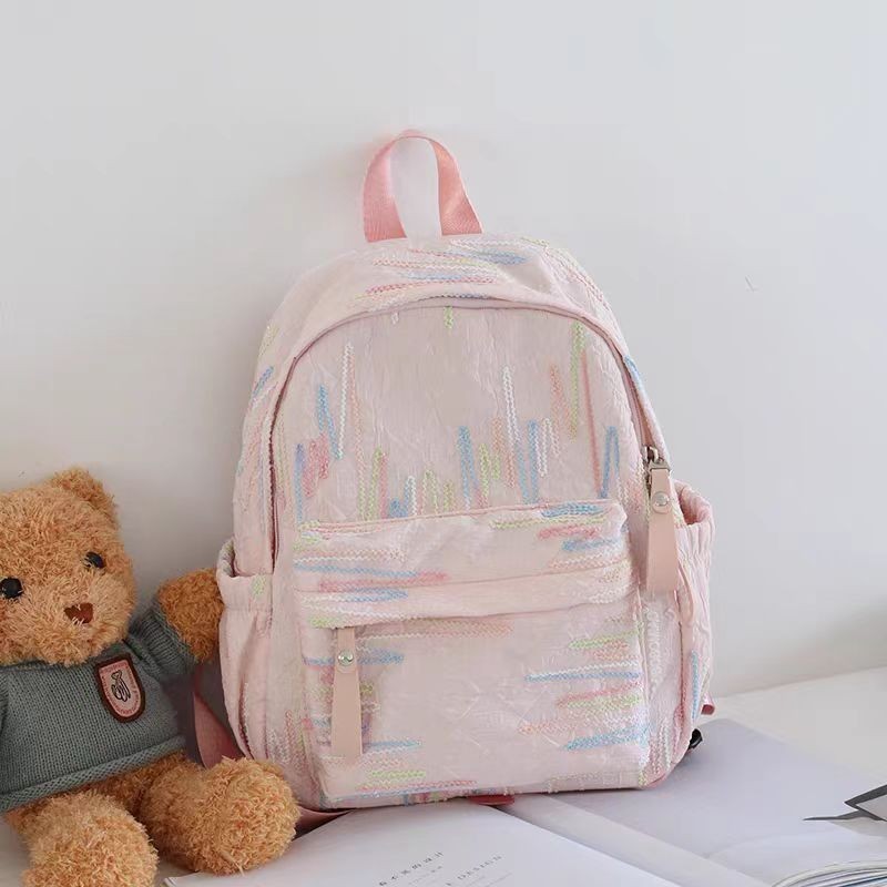 Tas bahu gadis remaja dalam tas sekolah kecil yang lucu, tas sekolah wanita, tas ransel perjalanan m