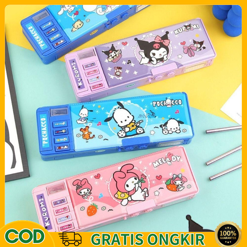 

【COD】Kuromi Sandi Kotak Pensil Tempat Password Pensil Boneka Lucu Berkapasitas Besar Tempat Pensil Lapis Ganda Multifungsi Rautan Pensil Tempat Pensil Berkapasitas Besar