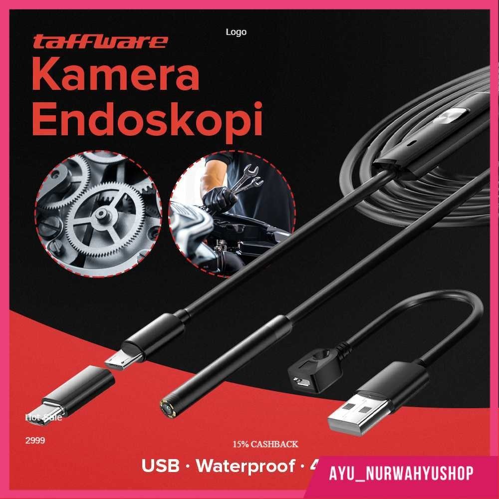 Taffware Kamera Endoskopi Industrial Borescope Endoscope USB 480P - AN98B