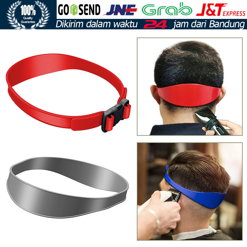 Alat Pita Rambut Silikon Pemotong Rambut Pria / Hair Trim Guide Dapat Disesuaikan