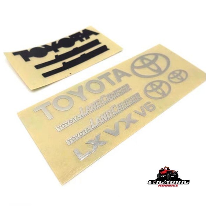 PART REMOTE CONTROL Emblem Stiker Toyota LC70 LC80 LC76 RC Adventure 1/10