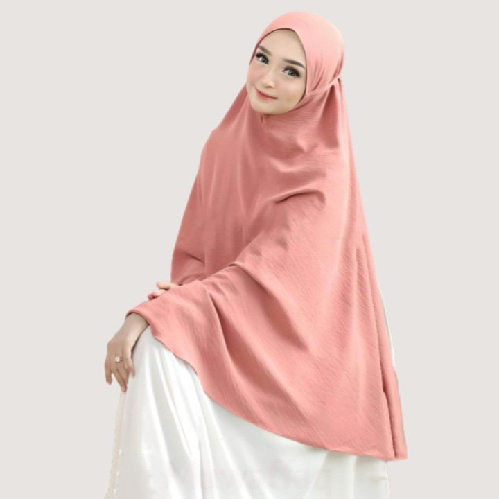JILBAB JUMBO CRINKLE NON PED TALI/HIJAB JUMBO BERGO CRINKLE AIRFLOW PREMIUM NON PED/KERUDUNG JUMBO C