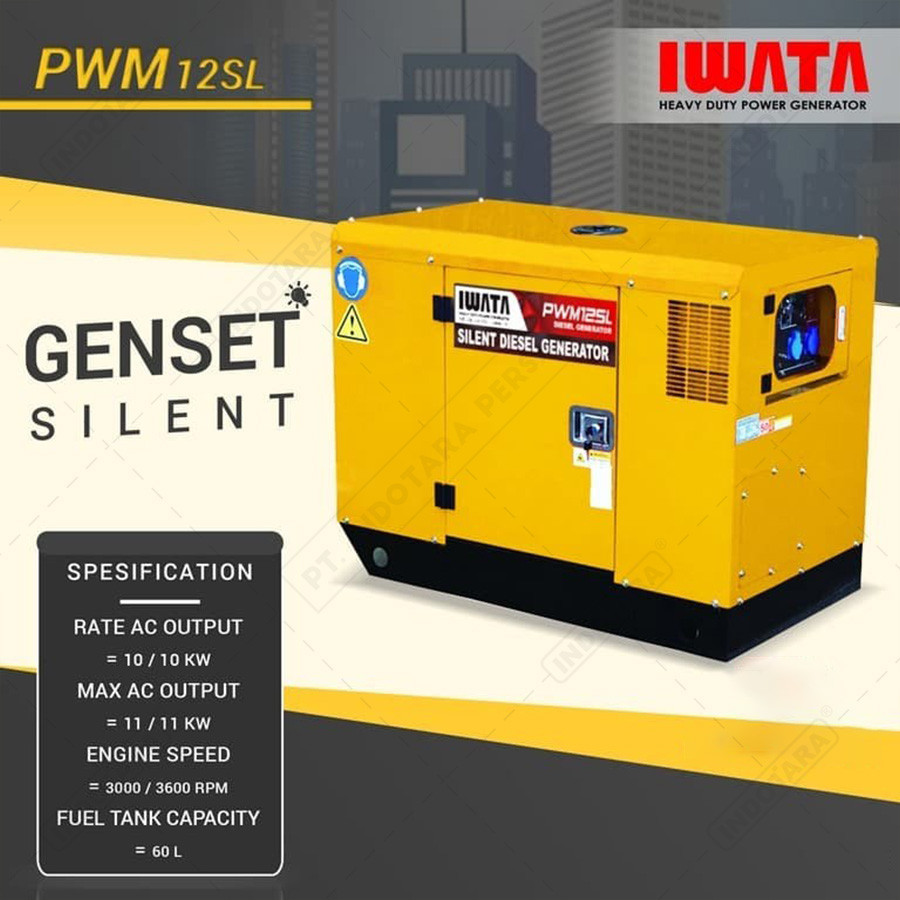 Genset Diesel IWATA 10Kva Silent - PWM12SL.