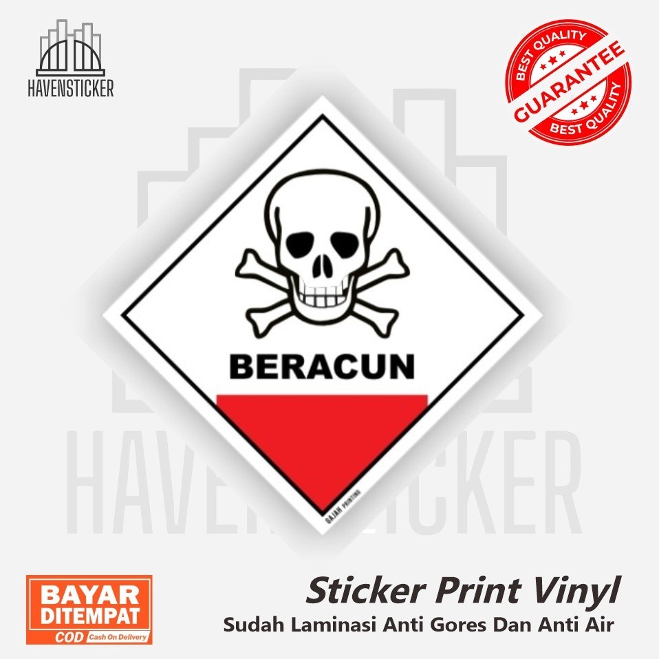 

STIKER LABEL SIMBOL VINYL PRINT SIMBOL LABEL K3 LIMBAH B3 HAZMAT BERACUN LAMINASI GLOSSY