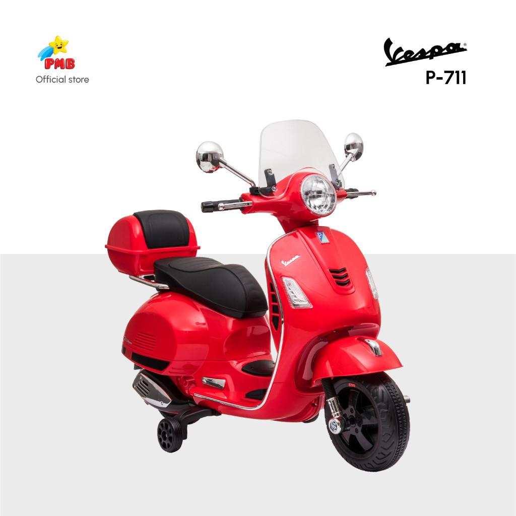 Mainan Anak Motor Aki Vespa GTS Super P711 Motor Vespa Aki Anak