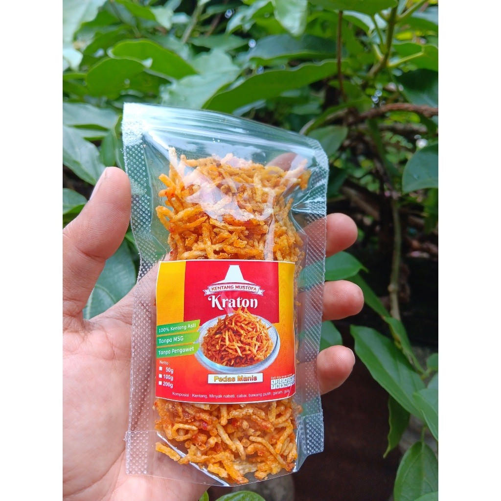 

Termurah Kentang Mustofa krispi 50gr snack kering lauk Sehat Pedas Manis Kriuk Gurih