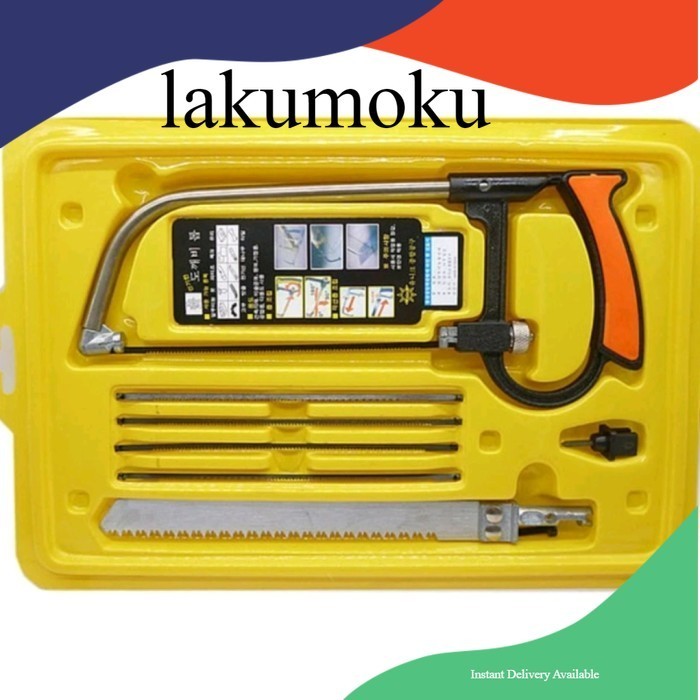 gergaji besi kayu kaca set hacksaw serbaguna/gergaji mini serbaguna bermacam macam mata gergaji