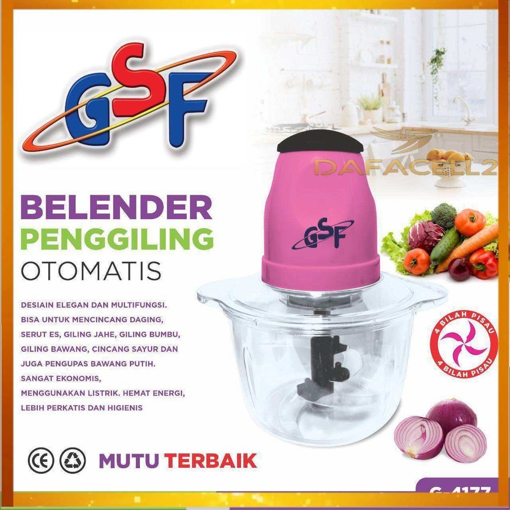 Blender Daging Chopper Electrik 2 Liter Blender Kapsul Capsule Blender Bumbu Dapur 2 Liter GSF 4177