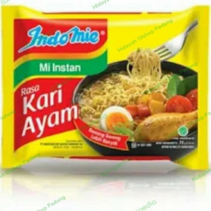 

Indomie Kari Ayam 1 paket isi 4