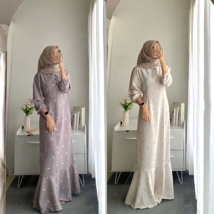 ✨LARIS✨ -Naima Korean Dress By Wafacloth.Id