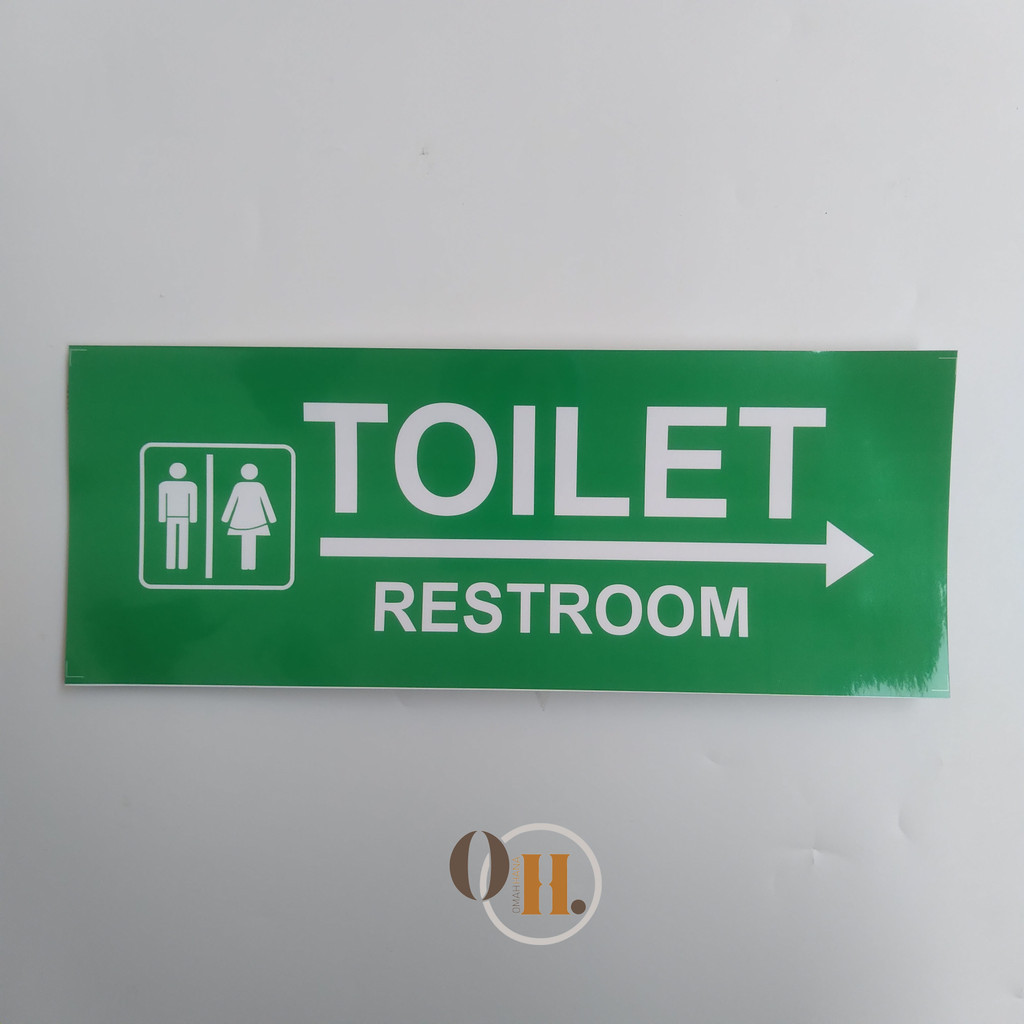 

Stiker Penunjuk Arah Toilet - Stiker Penunjuk Kamar Mandi Kanan & Kiri - Stiker Vinyl