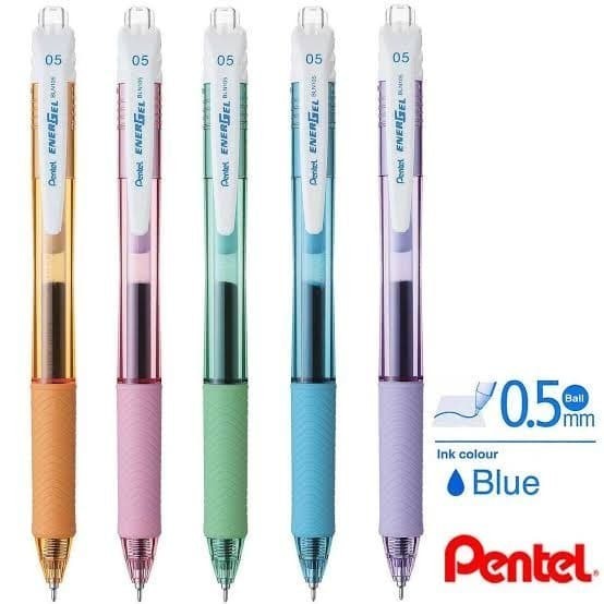 

Pentel Pulpen Energel BLN105 0.5mm Gel Pen Warna Ballpoint Berkualitas - Green Blue