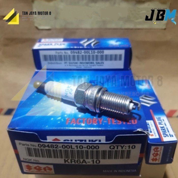 SPARK PLUG BUSI MOBIL SUZUKI NEW CARRY ERTIGA 2012-2019 KR6A-10 MERK GENUINE SGP 09482-00L10-000