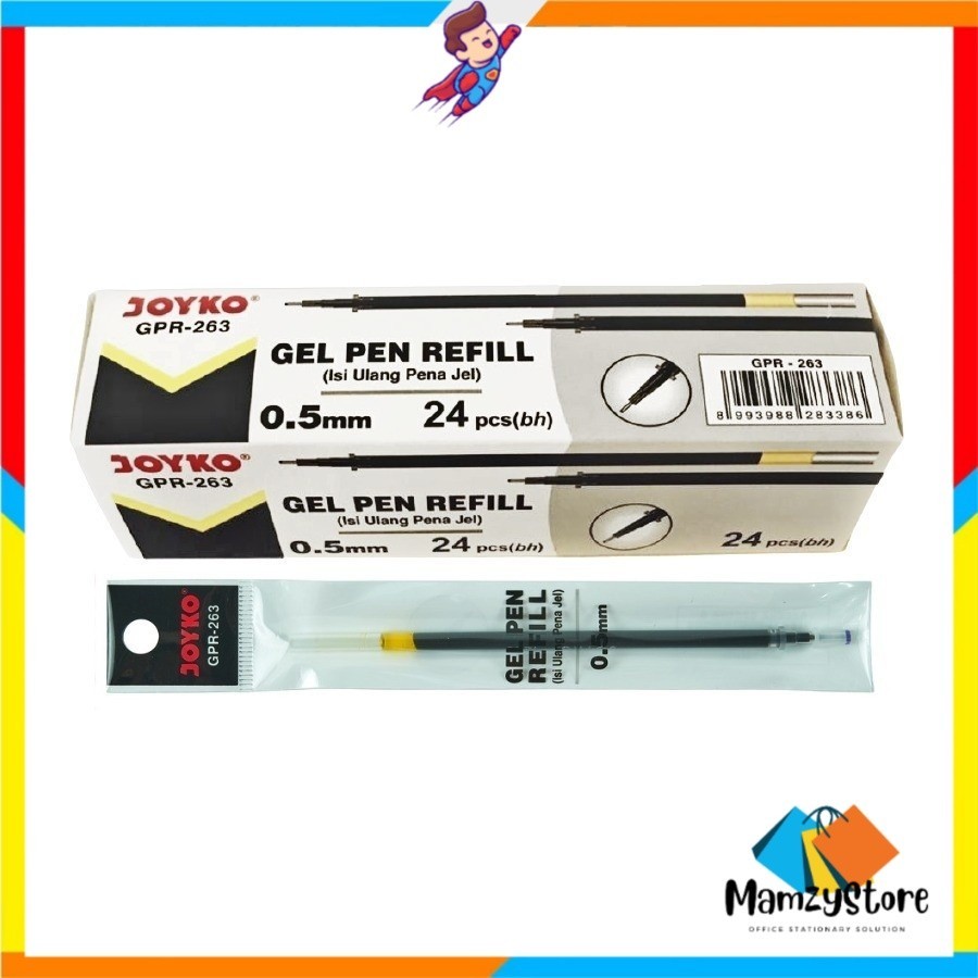 

JOYKO GPR-263 Refill Isi Gel Pen Joyko 0.5mm - refiil 1Pack / 24Pcs