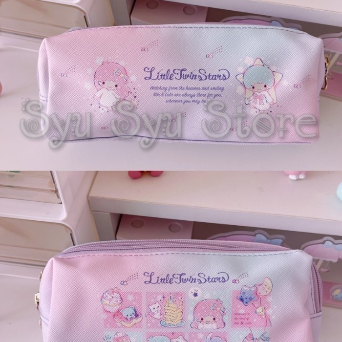 

✨LARIS✨ -Pouch Tempat Pensil 2 Sekat Resleting My Melody Kuromi Cinnamoroll - Twin Stars