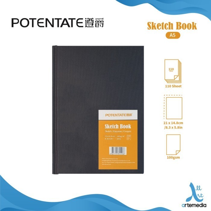 

✨LARIS✨ -POTENTATE SKETCHBOOK HARD COVER BUKU GAMBAR SKETSA - A5