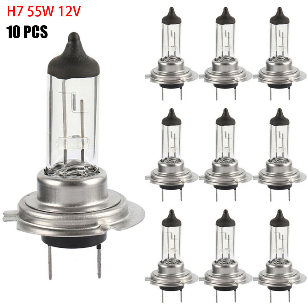 10PCS Halogen Headlight Bulb Super  Warm White Light H7 55W 12V Bulb Headlight Halogen Lamp Car Head