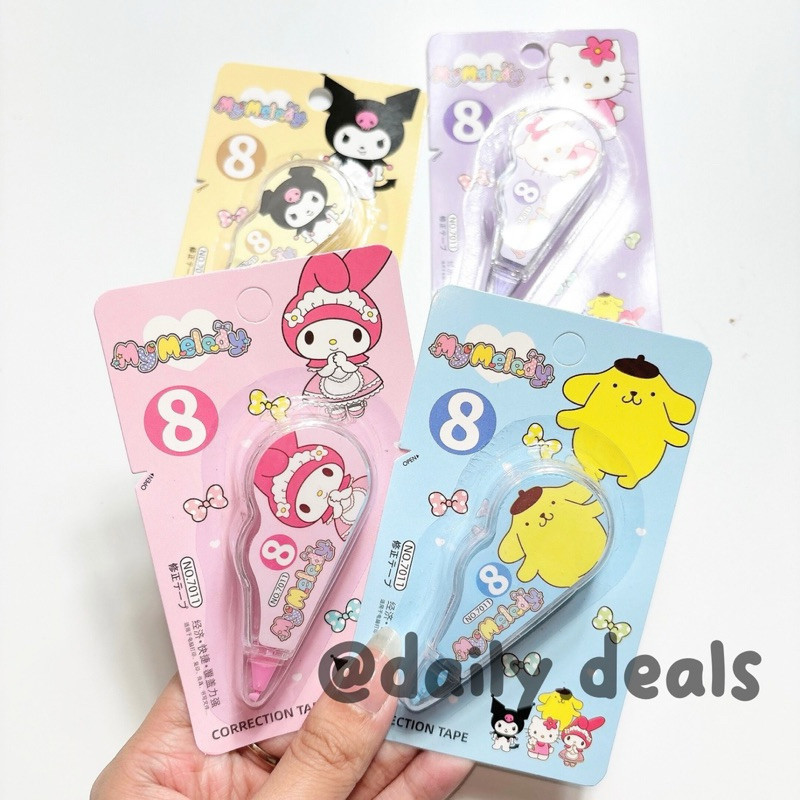 

CORRECTION TAPE / STIPO MINI SANRIO / TIPEX SANRIO/ CORRECTION TAPE SANRIO/ ALAT TULIS KEKINIAN BEST SELLER