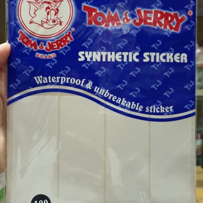 

STICKER LABEL WATERPROOF UNBREAKABLE 101 100 104 TOM JERRY SYNTHETIC - 101