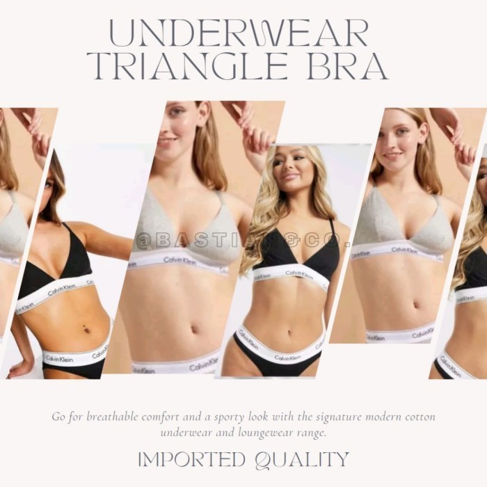 ✨BEST SELLER✨ -ONESET UNDERWEAR CALVIN KLEIN TRIANGLE BRA WOMEN