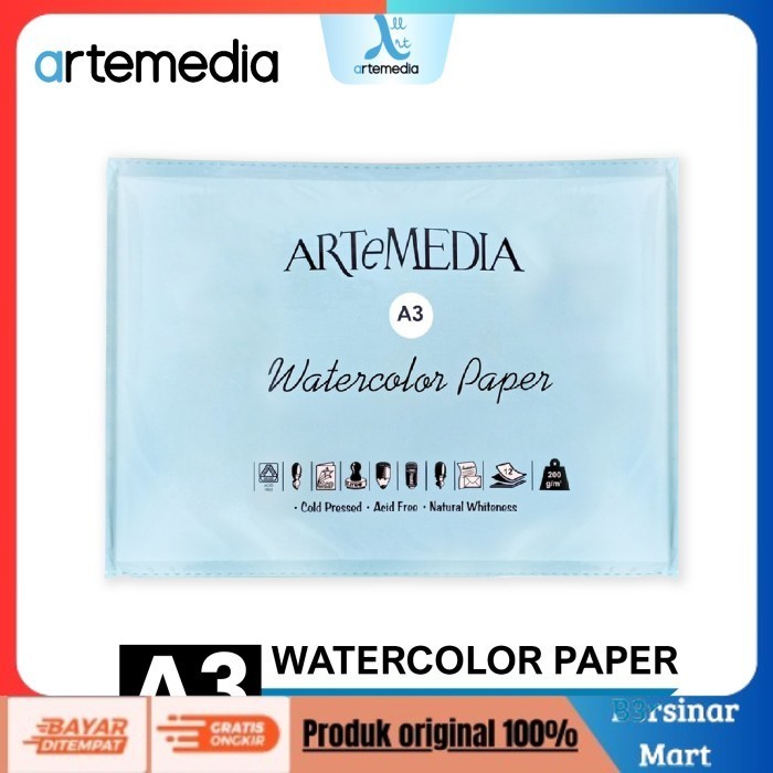 

[KUALITAS TERBAIK] Artemedia Watercolour Paper A3 - Kertas Cat Air