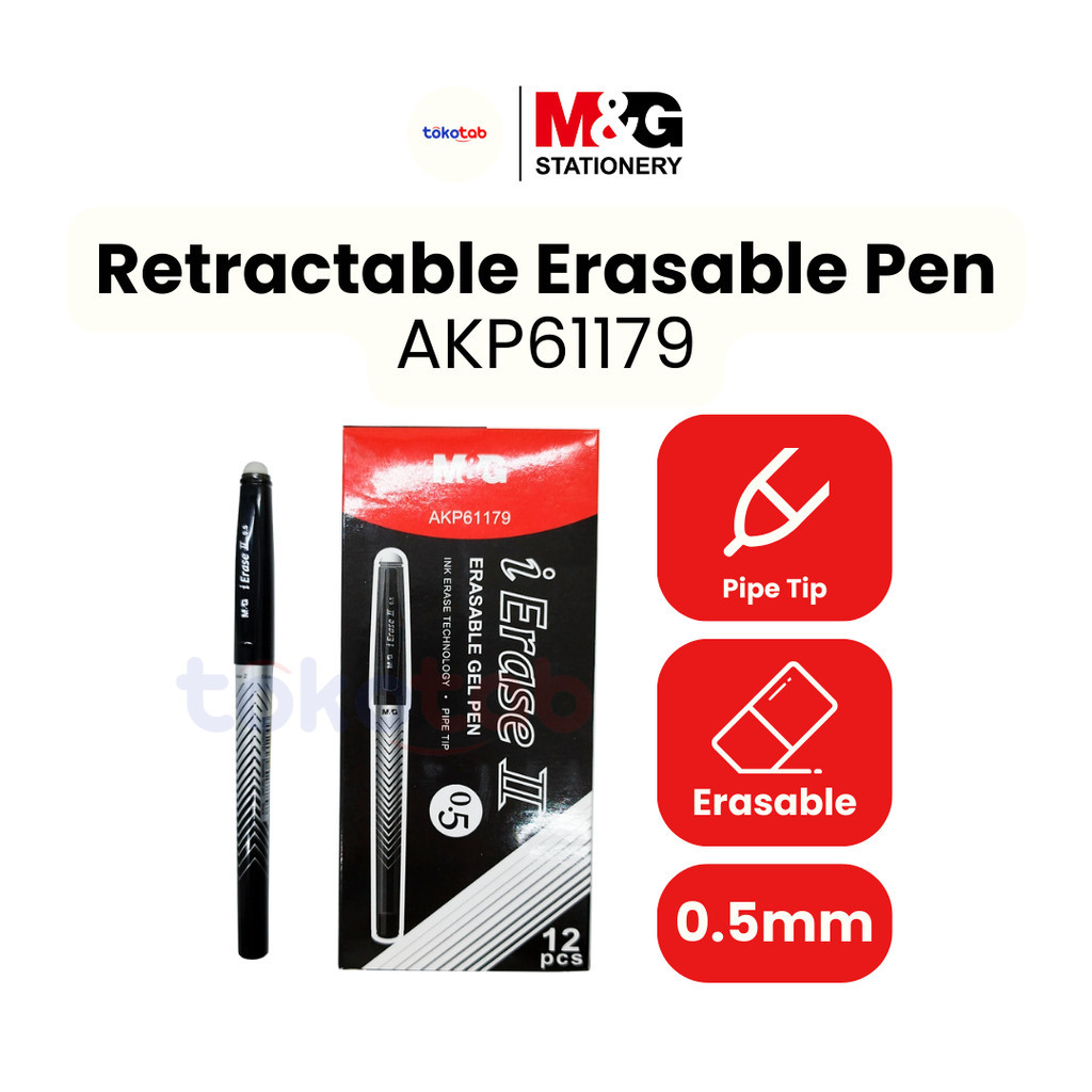 

Tokotab - M&G Pulpen Erasable Bolpoin Bisa dihapus 0.5mm Erasable Pen Pena Pulpen Hitam Pen AKP61179