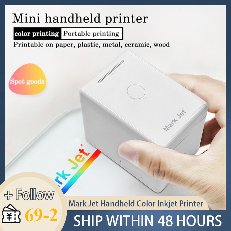 

Mark Jet Portable Mini Handheld Inkjet Printer for Photo Logo Wood Lable Fabric Wireless Mobile Color Printing Water-soluble Ink