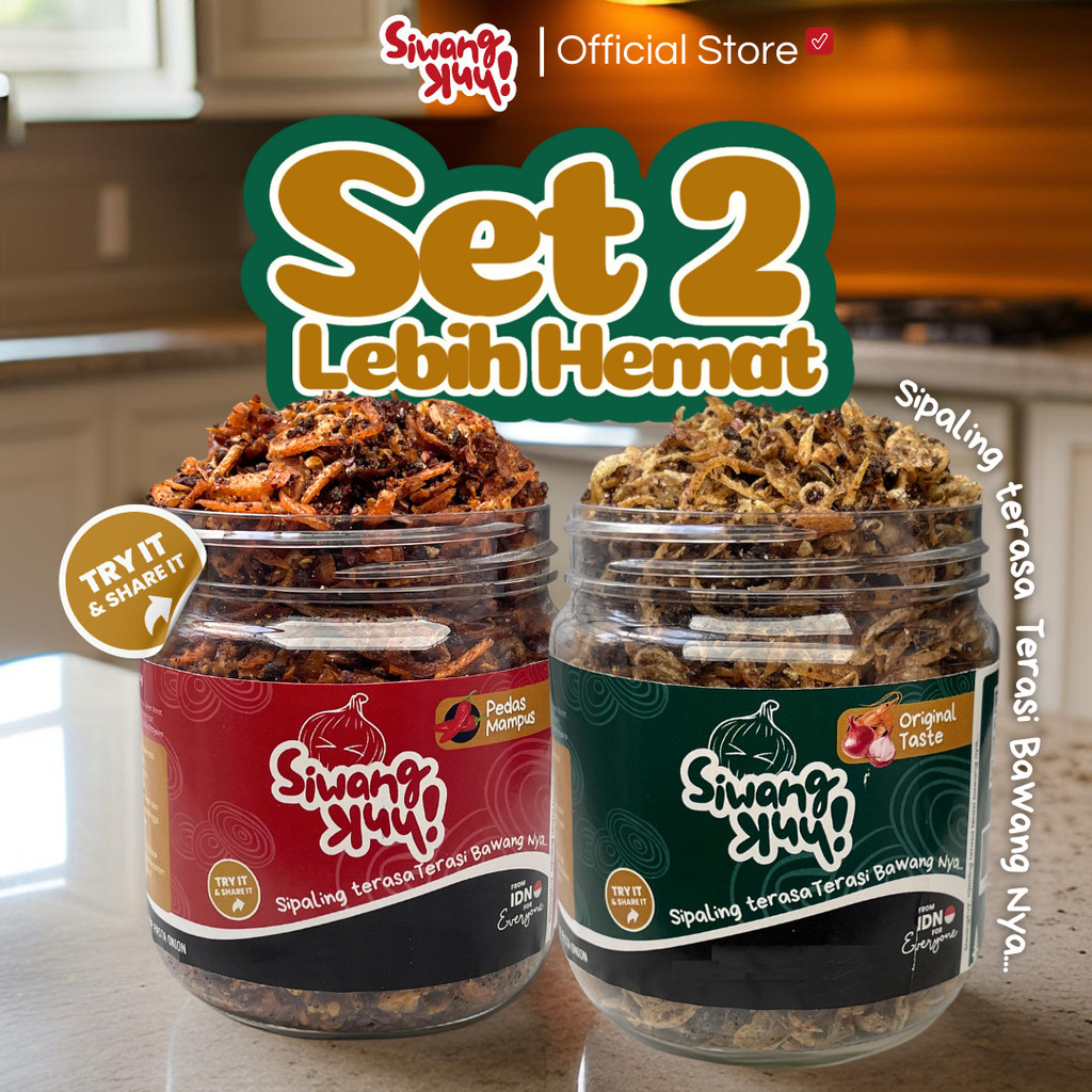 

SIWANGKUY - PAKET HEMAT SET 2 Terasi Bawang Pedas Original 100 gram | Siwang Pedas Original Sedap