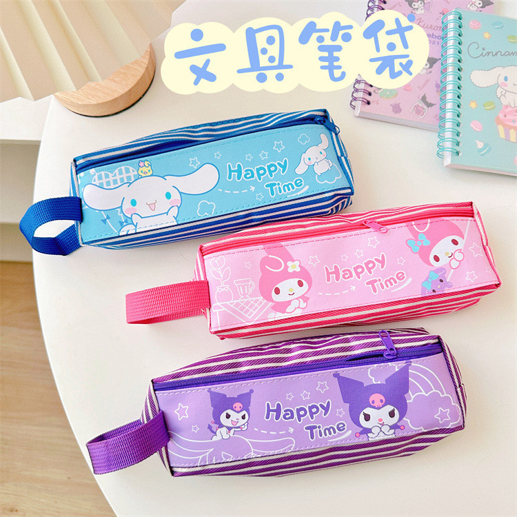 

( OTH953 ) Pencil case / kotak pensil tempat pensil anak perempuan - sanrio kuromi cinnamoroll melody - purple ungu blue biru pink merah muda