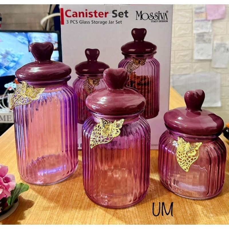 MOSSIVA - Toples set tutup keramik / canister set 3 pcs.// PRODUK MURAH PROMO SALE