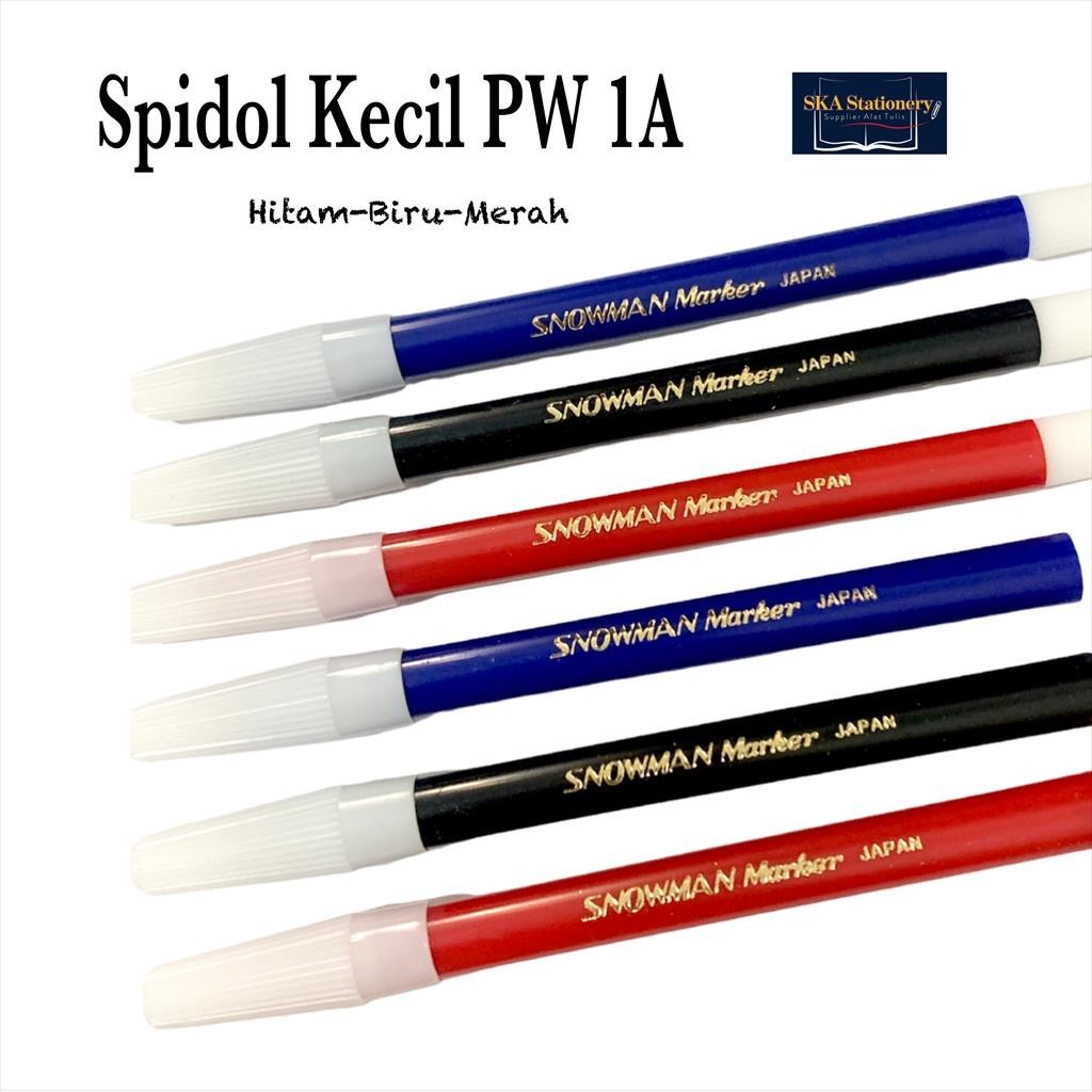 

Spidol Snowman Kecil PW 1A Eceran Hitam/Biru/Merah ORI (Pcs)